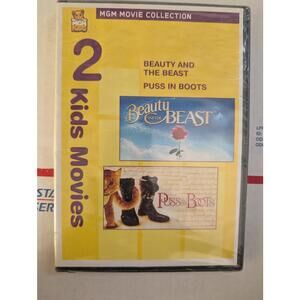 2 Kids Movies: Beauty and the Beast & Puss in Boots dvd sealed new #1j